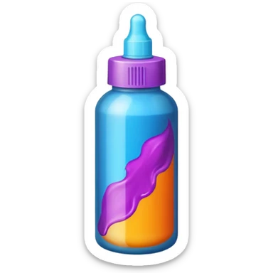 Bottle of Hair dye sticker