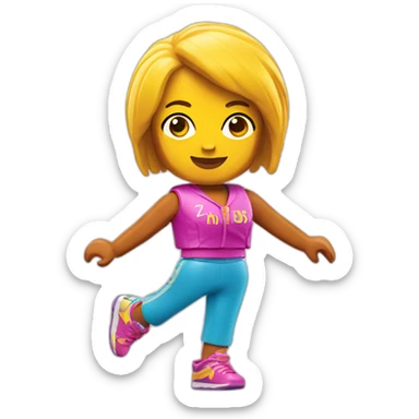 zumba playmobil sticker