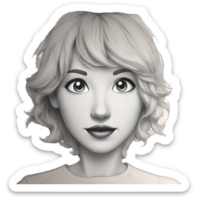 Unfinished sketch wip work in progress sketches collage magazine face sticker