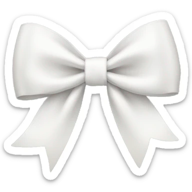 White bow sticker
