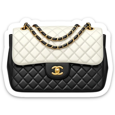 chanel white bag sticker