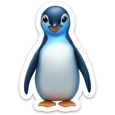 Blue penguin  sticker