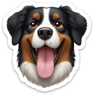 Happy Bernese Mountain Dog Face sticker
