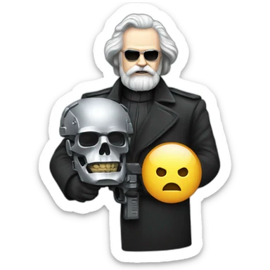 karl marx holding Terminator sticker