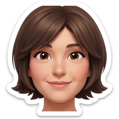 Brune aux cheveux court qui prend son temps sticker