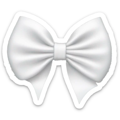 white hair bow sticker