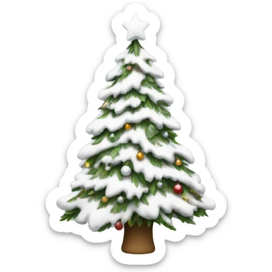 white christmas tree sticker
