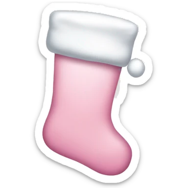  light pink Christmas stocking sticker