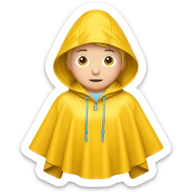 rain poncho cloth sticker
