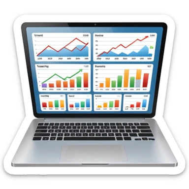 charts trading laptop sticker