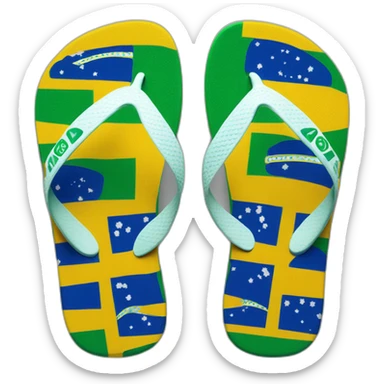 Havaianas Flip flops with Brazilian flag sticker