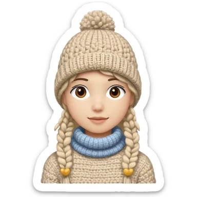 high school student wearing a crochetted winter hat. the hat should be an oatmeal color and texture. remove the pompom sticker