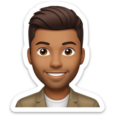 Ginuwine with dark brown hair sticker