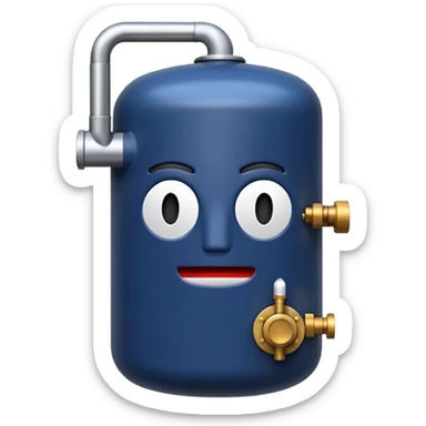 navy blue boiler emoji modern no face detailed sticker