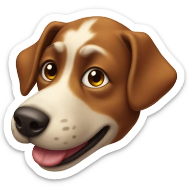 The funny dog head sticker