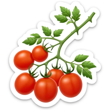 cherry tomatoes on a branch sticker
