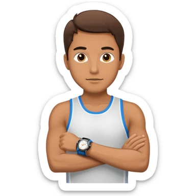 man with sport Watch sticker