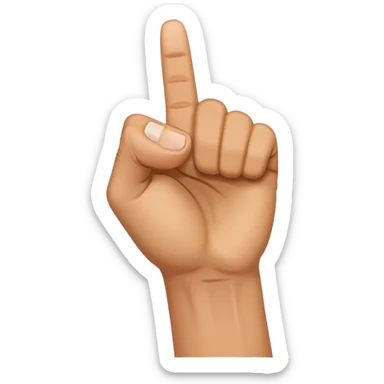 Hand in fist with fifth finger raised sticker