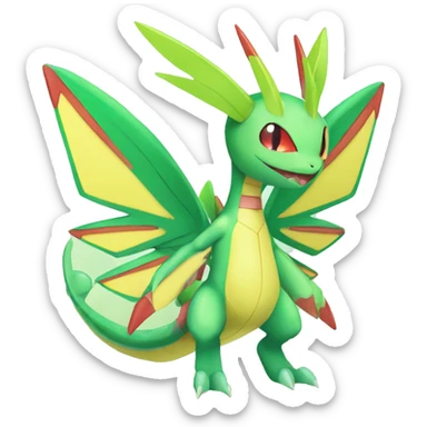 Shiny Colorful Vikavolt-Flygon-Pokémon-Fakémon Full Body sticker