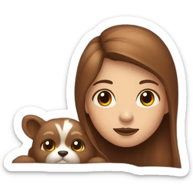 girl White with brown hair go to bed sticker