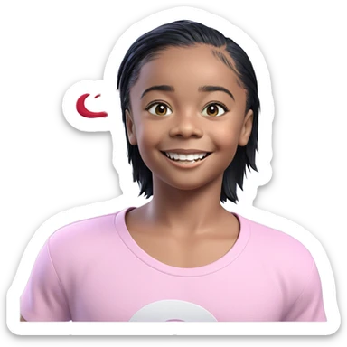 smiling boy with black hair sticker