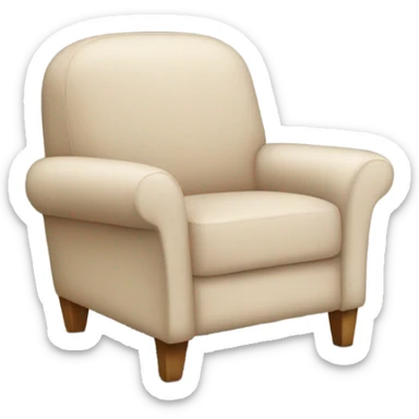 Cozy beige armchair sticker