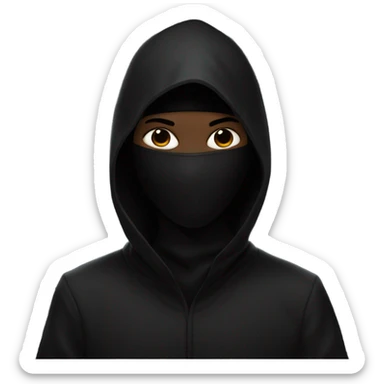 blacked out ninja wearing balenciaga sticker