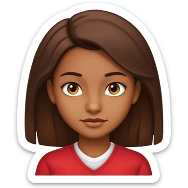 An arrogant brown-skinned girl sticker