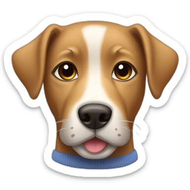 Light brown dog with socks sticker