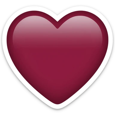 Burgundy heart emoji sticker