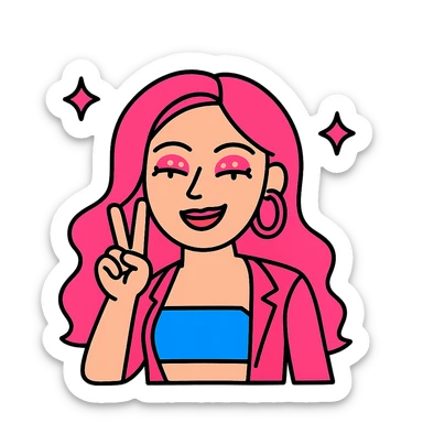 Remove the tattoo from the woman while keeping the rest of the design the same. Preserve the transparent background if present. sticker