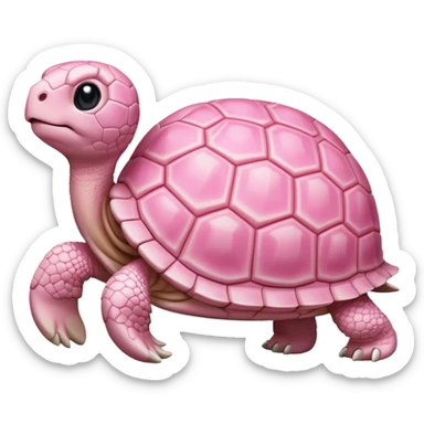 pastel pink tortoise with white accents  sticker