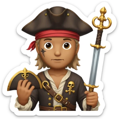 Un pirata al lado de dios sticker