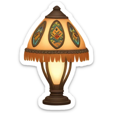 boho lamp sticker
