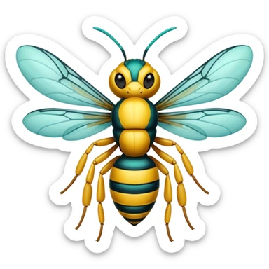 hornet with charlotte hornet colors sticker