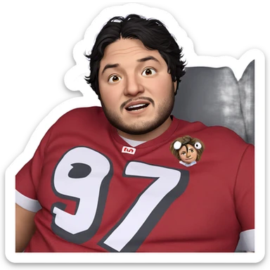 casual portrait of a man sticker