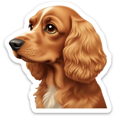 ginger cocker spaniel sticker