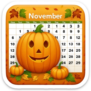 emoji del mese di novembre sticker