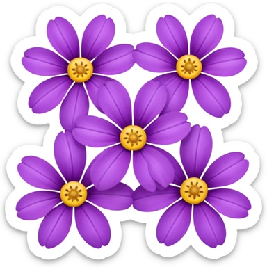 Purple flowers sticker
