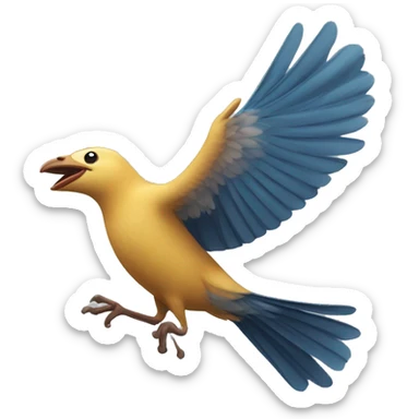 Bird flapping frantically sticker