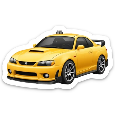 drifting car with smoke sticker