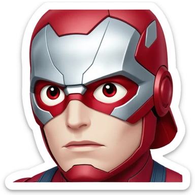 Vision marvel, red face from captain america: civil war sticker