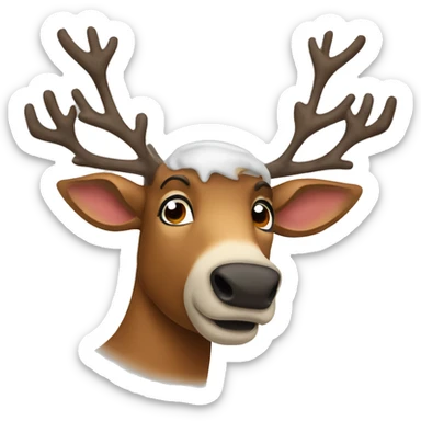 Santa’s reindeer sticker