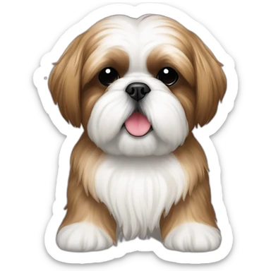 Shih tzu avec guirlandes lumineuses noel sticker