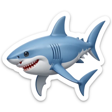 Shark with blue Nike shoes sticker