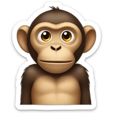 Monkey covering his ears sticker