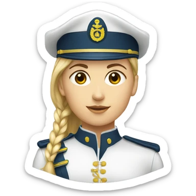 A Female swedish sea cadet  sticker