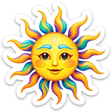 Trippy Sun  sticker