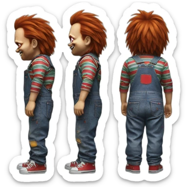 Chucky peeing sticker