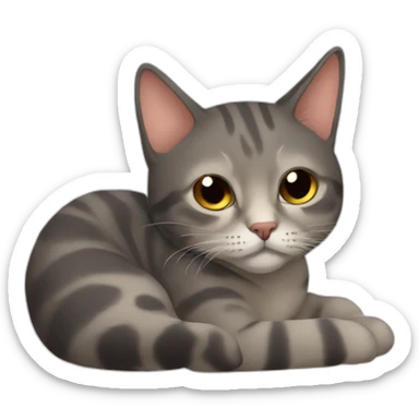 gato durmiendo sticker
